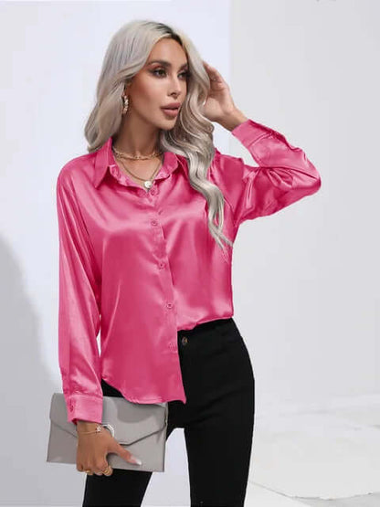 Ladies Soft Flowy Long Sleeve Shirt