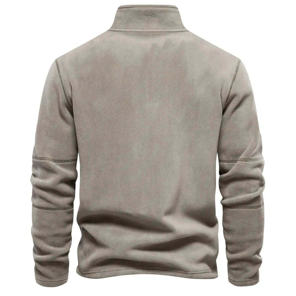 Warm Men's Fleece Coat with High Collar