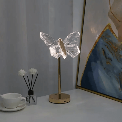 Colorful Glass Butterfly Desk Light Lamp