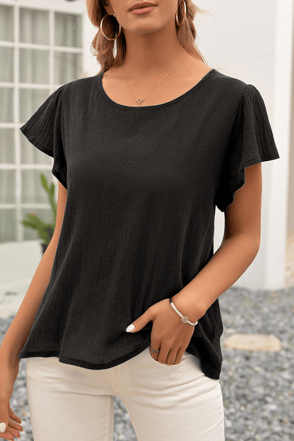 Soft Ruffled Blouse - Loose Fit Women's Top - Luxivelle