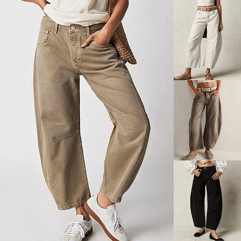 Comfortable Loose Fit High Waisted Women's Jeans
