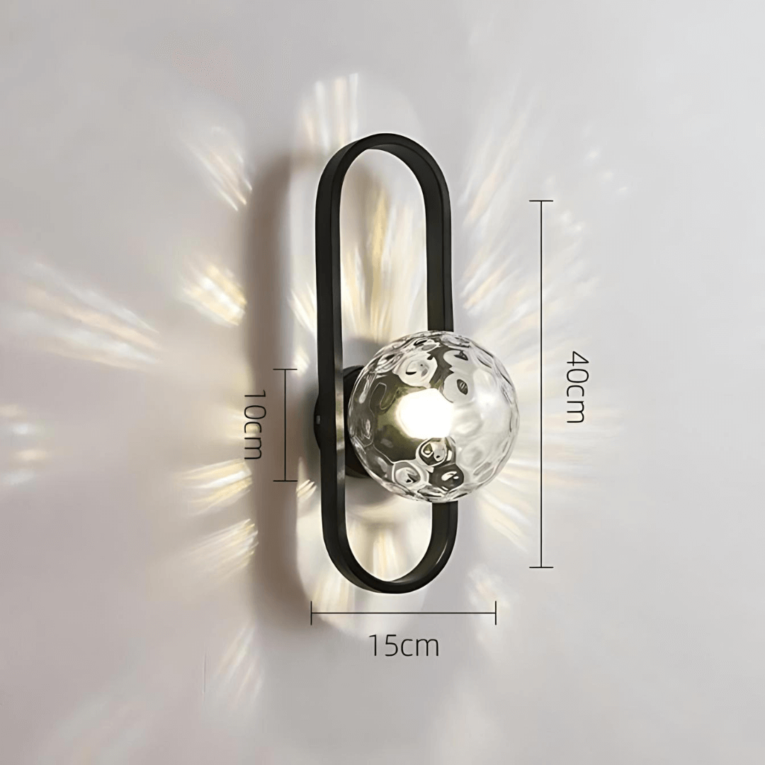 Contemporary LED Glass Wall Light Fixture
