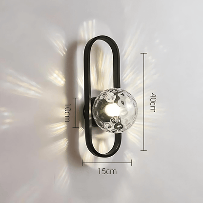 Contemporary LED Glass Wall Light Fixture