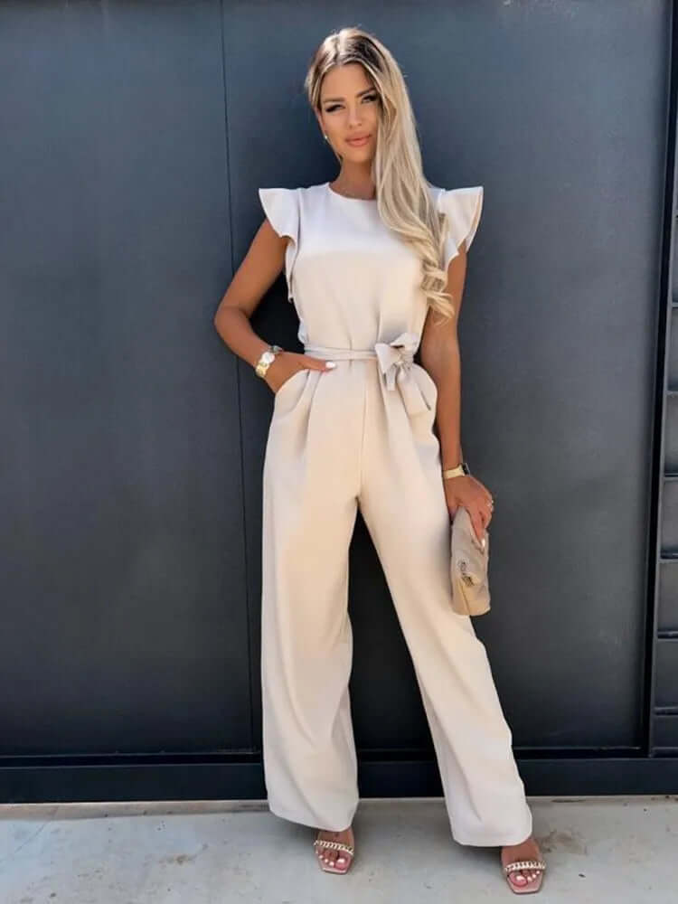 Loose Fit Women's Jumpsuit with Flared Legs