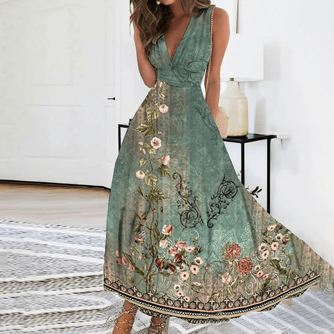 Beautiful Flower Long Dress for Ladies - Luxivelle