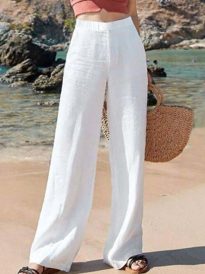 Relaxed Fit Women's Linen Pants - Luxivelle