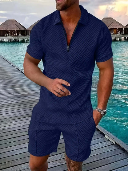 Trendy Graphic Shorts Sleeve Shirt Set