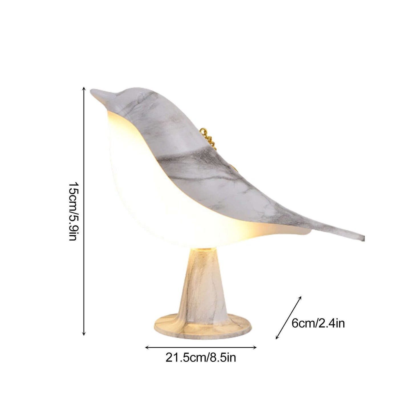 Colorful Bird Table Lamp with Bright LED Lighting