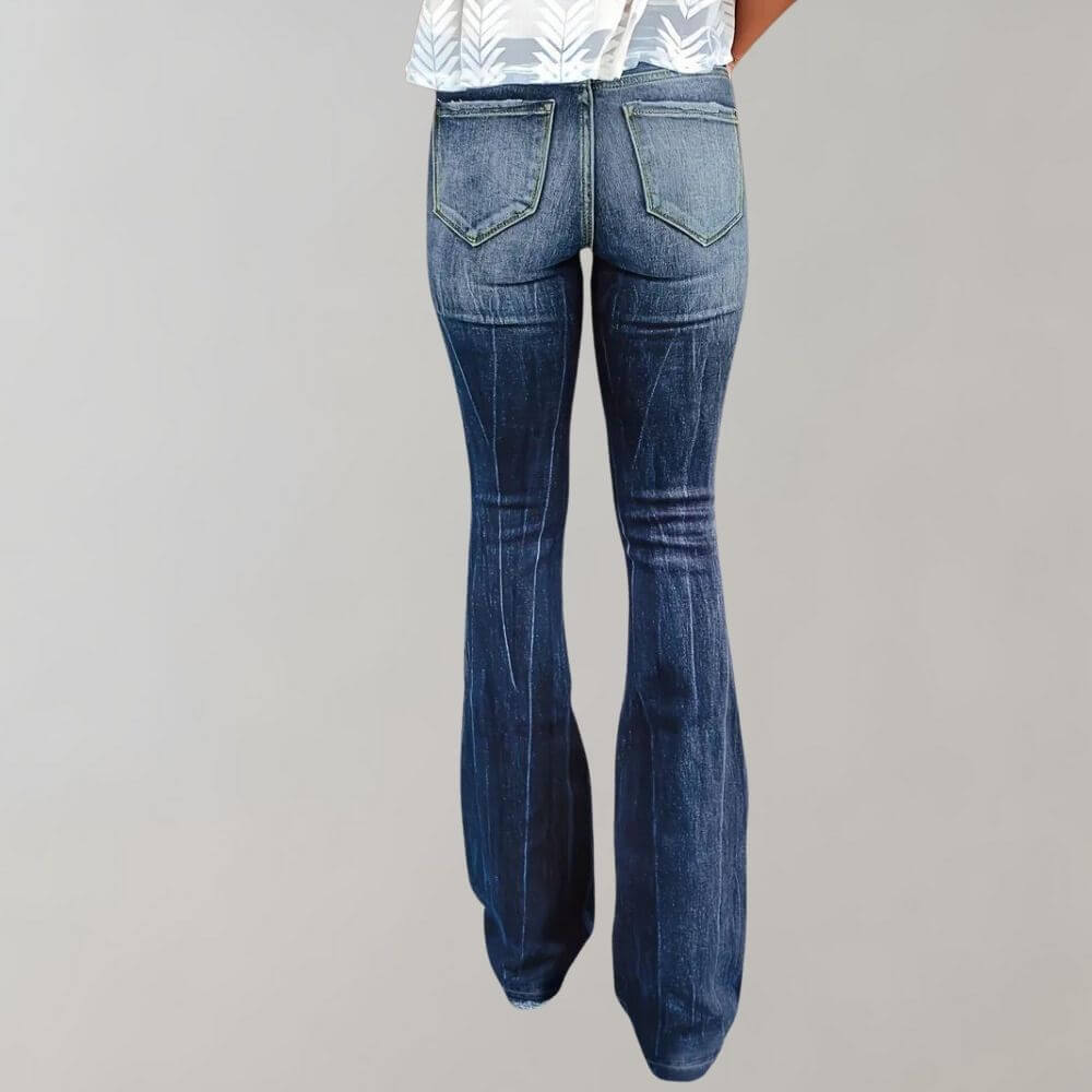 Distressed Wide Leg Women's Jeans