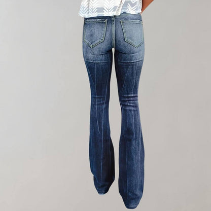 Distressed Wide Leg Women's Jeans