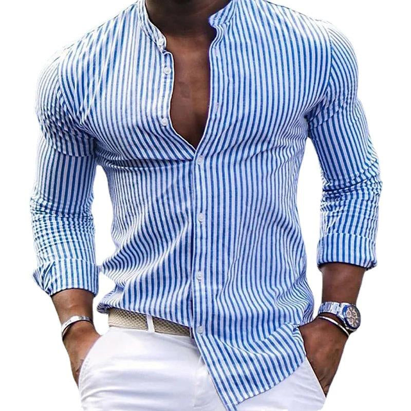 Men's Fit Striped Button Down Shirt