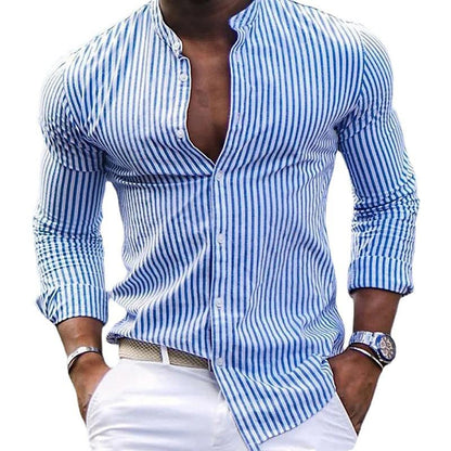 Men's Fit Striped Button Down Shirt