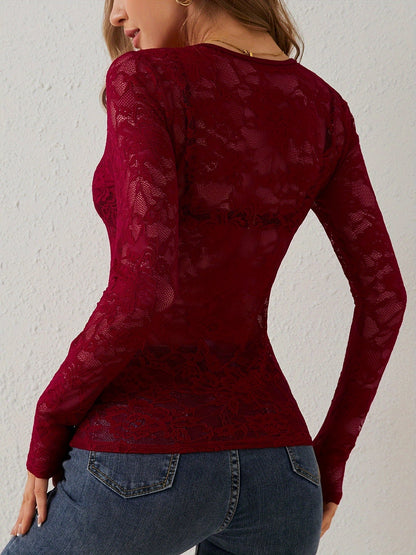 Delicate Floral Blouse for Women