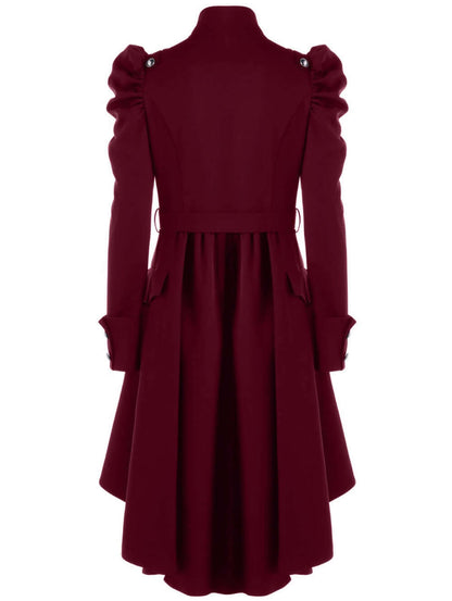 Classic Ladies Midi Coat with Fitted Neckline