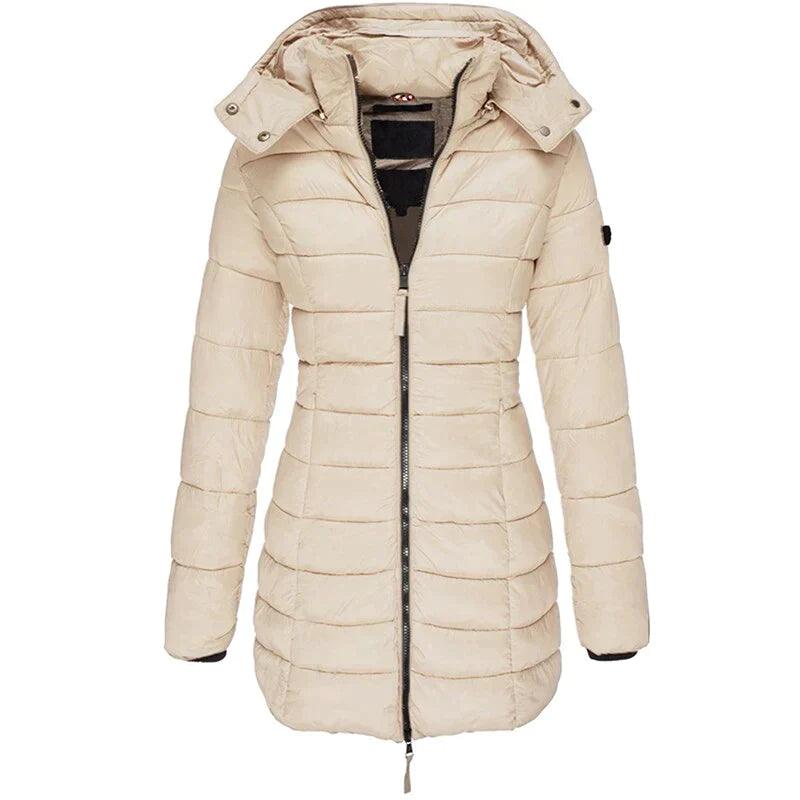 Warm Women's Down Parka Coat with Hood