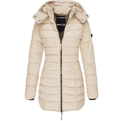 Warm Women's Down Parka Coat with Hood