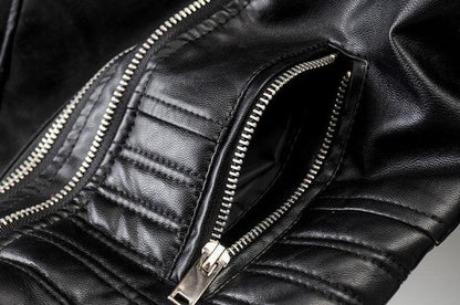 Vintage Style Leather Motorcycle Jacket
