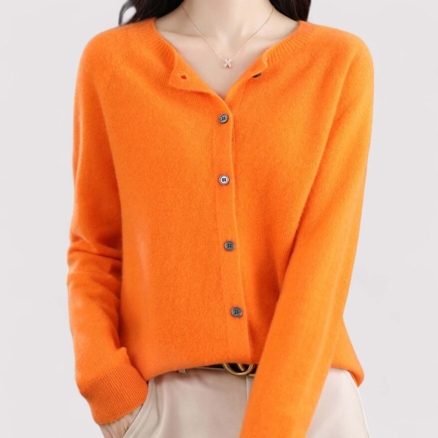 Soft Women's Wool Blend Open Front Cardigan