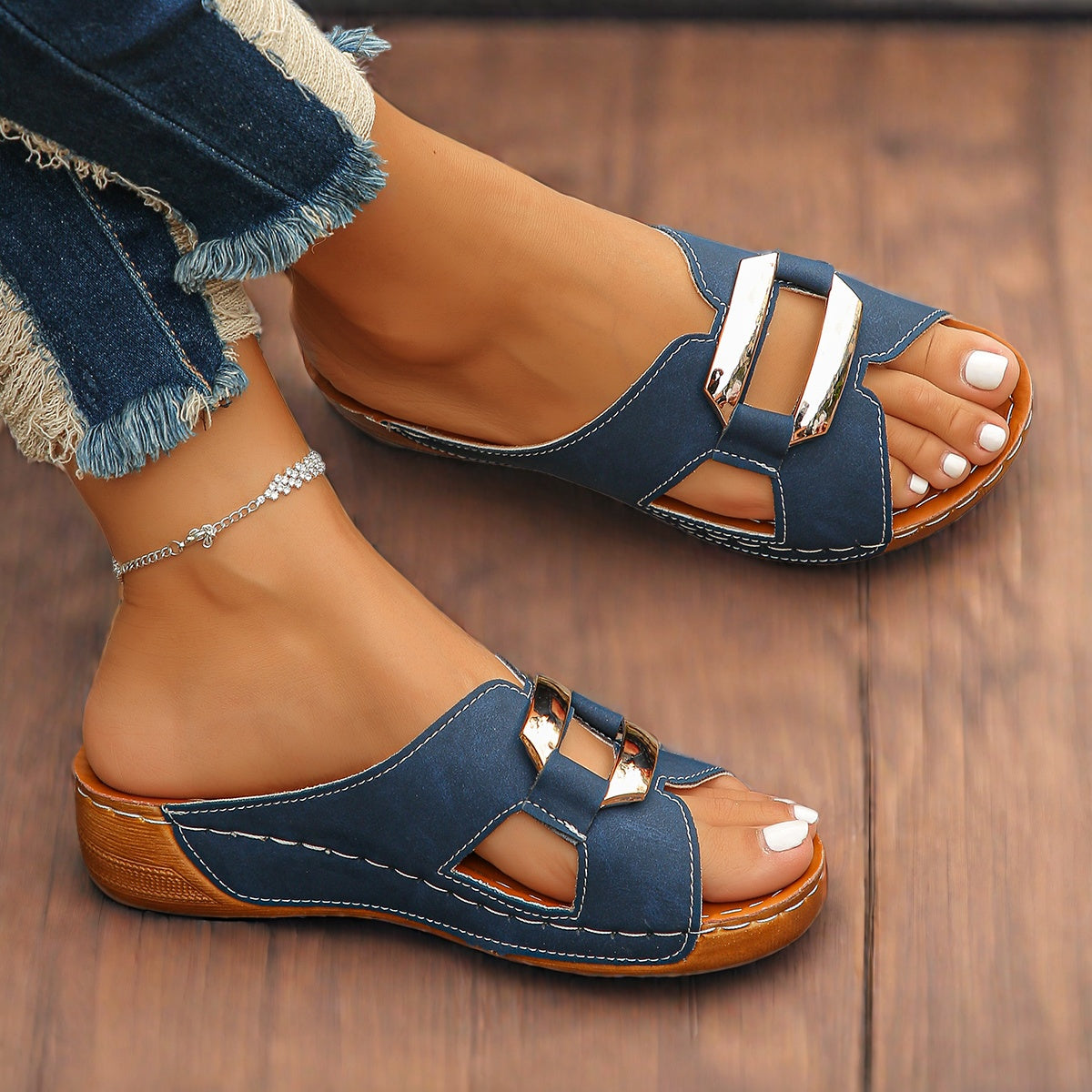 Strap Buckle Summer Sandals - Luxivelle