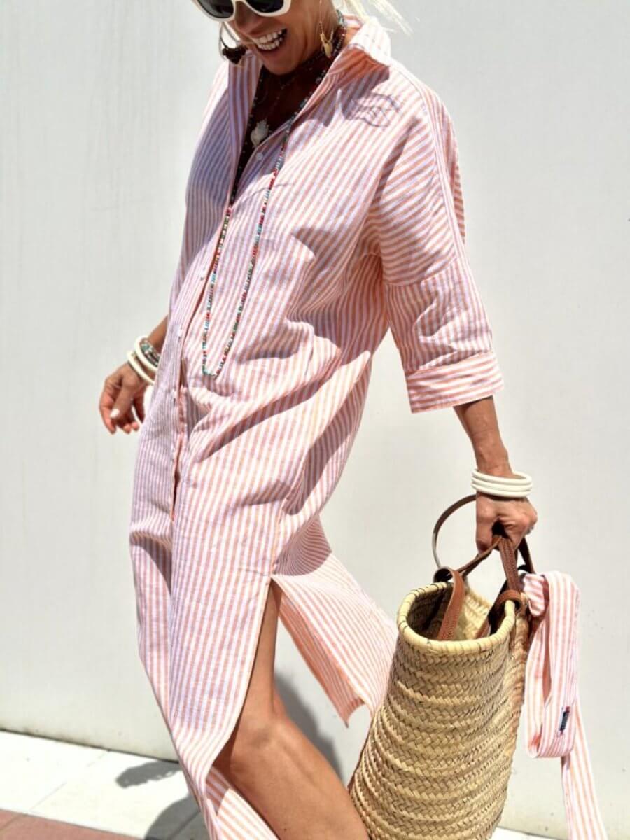 Colorful Vertical Dress Shirt - Luxivelle