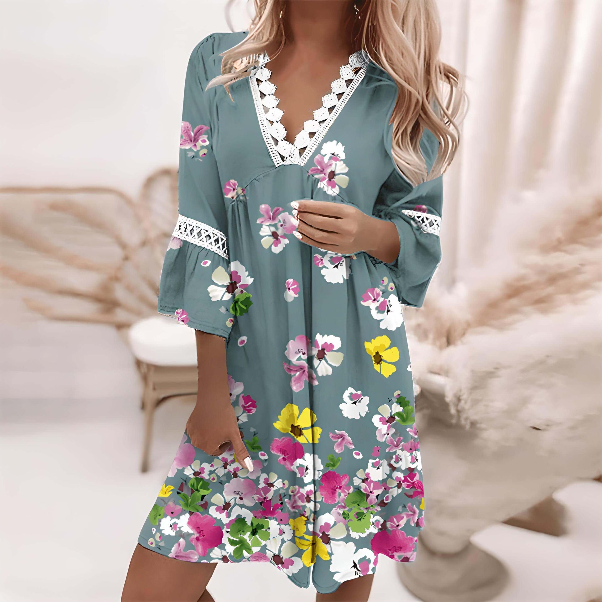 Elegant Cap Sleeveless Midi Dress for Women - Luxivelle
