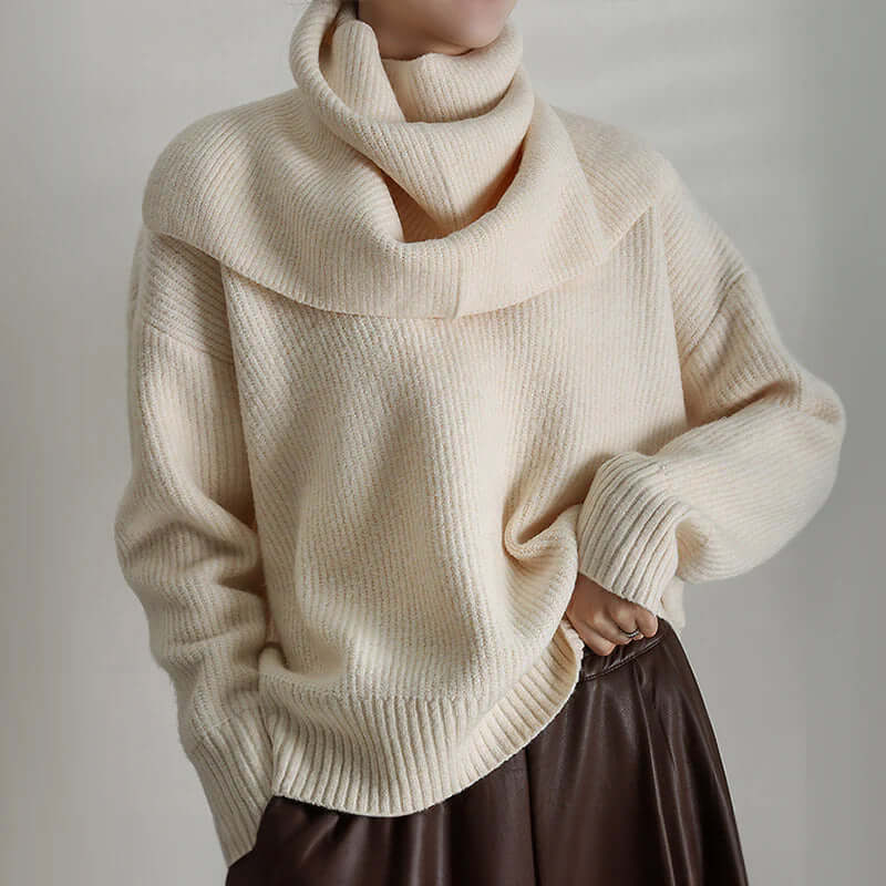 Ladies' Big Fit Crew Neck Sweater - Luxivelle