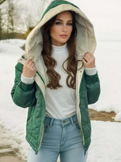 Warm Women's Hooded Fleece Coat