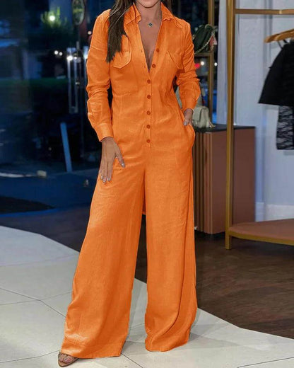 Chic Strapless Flowy Jumpsuit