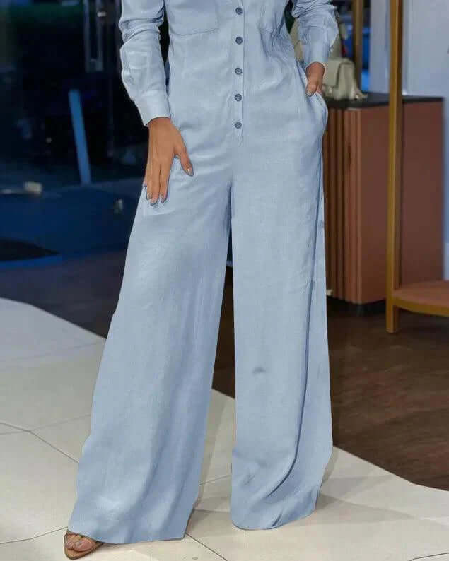 Chic Strapless Flowy Jumpsuit