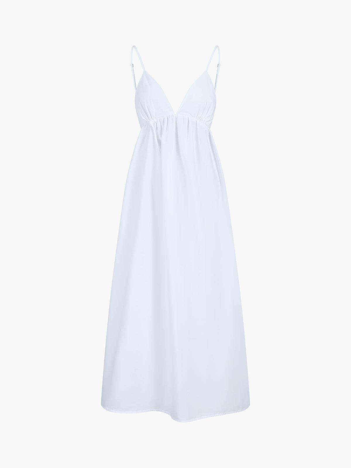 Elegant Natural Fiber Knee Length Dress
