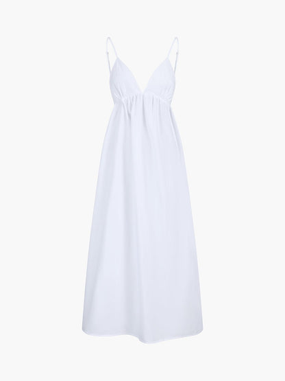 Elegant Natural Fiber Knee Length Dress
