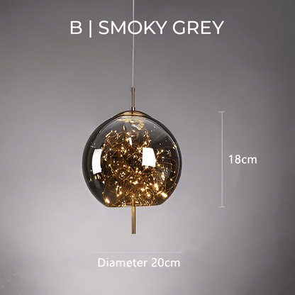 Warm Bronze Multi Light Pendant Lamp