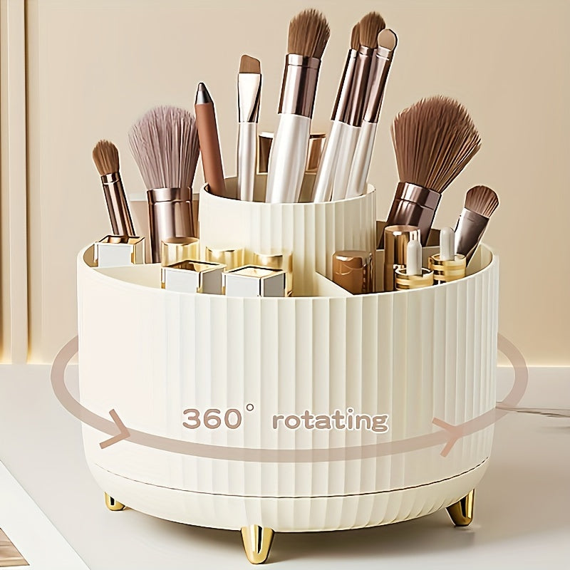 Rotating Makeup Storage Organizer with 5 Compartments