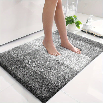Plush Microfiber Bath Mat - Soft, Grip, Washable Bathroom Floor Mat