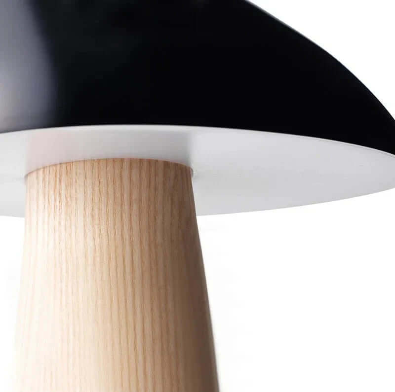 Rustic Wooden Desk Lamp with Unique Shape