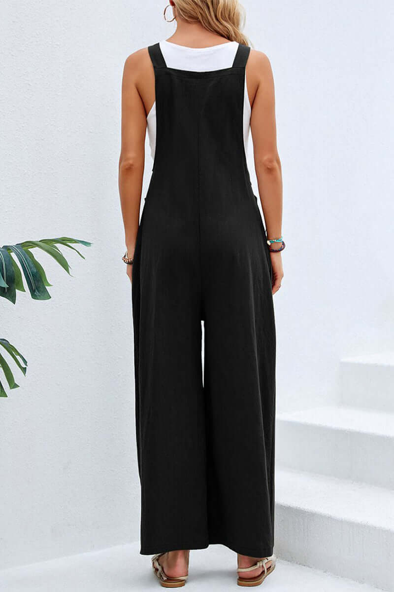 Comfortable V Neck Halter Jumpsuit for Women
