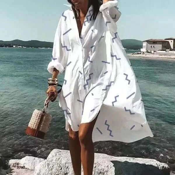 Comfortable Summer Short Sleeve Dress - Luxivelle