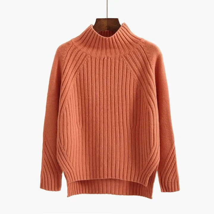 Relaxed Fit Crew Neck Knit Women's Sweater - Luxivelle