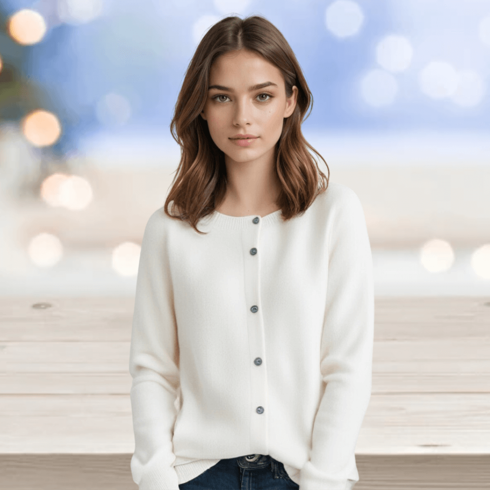 Soft V Neck Cashmere Sweater for Women