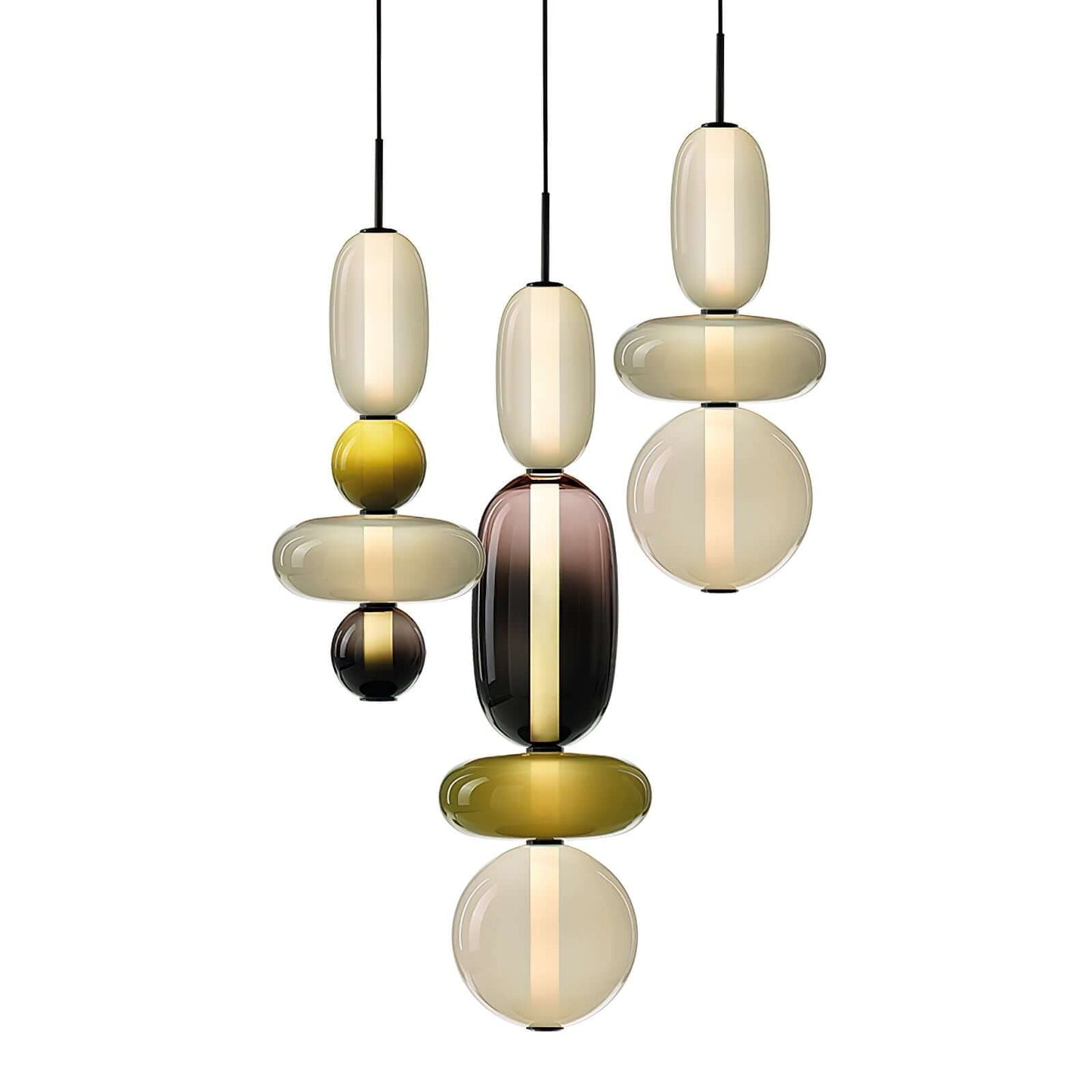 Vibrant Glass Drop Ceiling Light