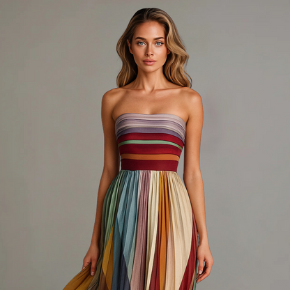 Elegant Sleeveless Flowy Maxi Dress
