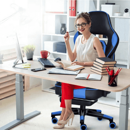 Ergonomic Gaming Chair with Massage and Footrest