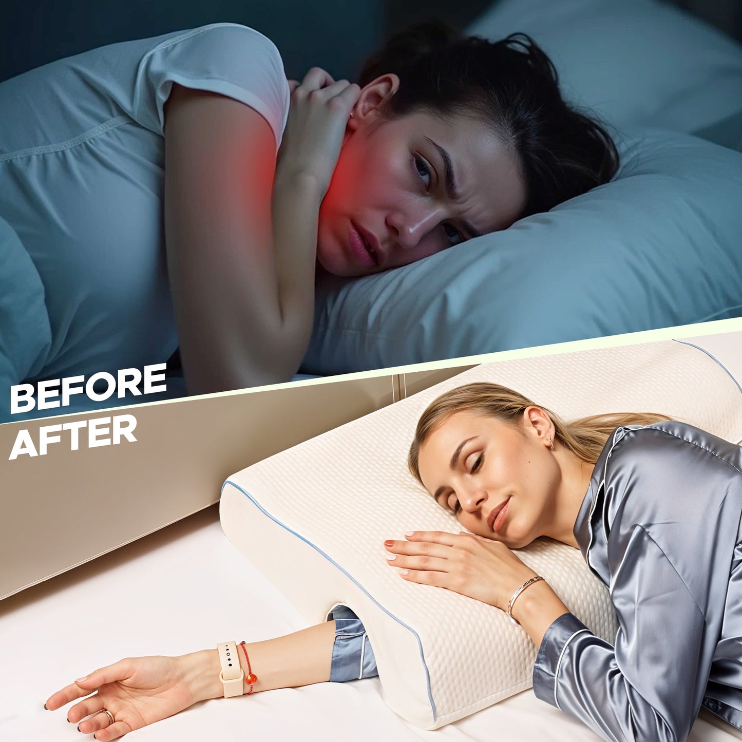 Contour Pillow for Sleeping - Soft Support Pillow