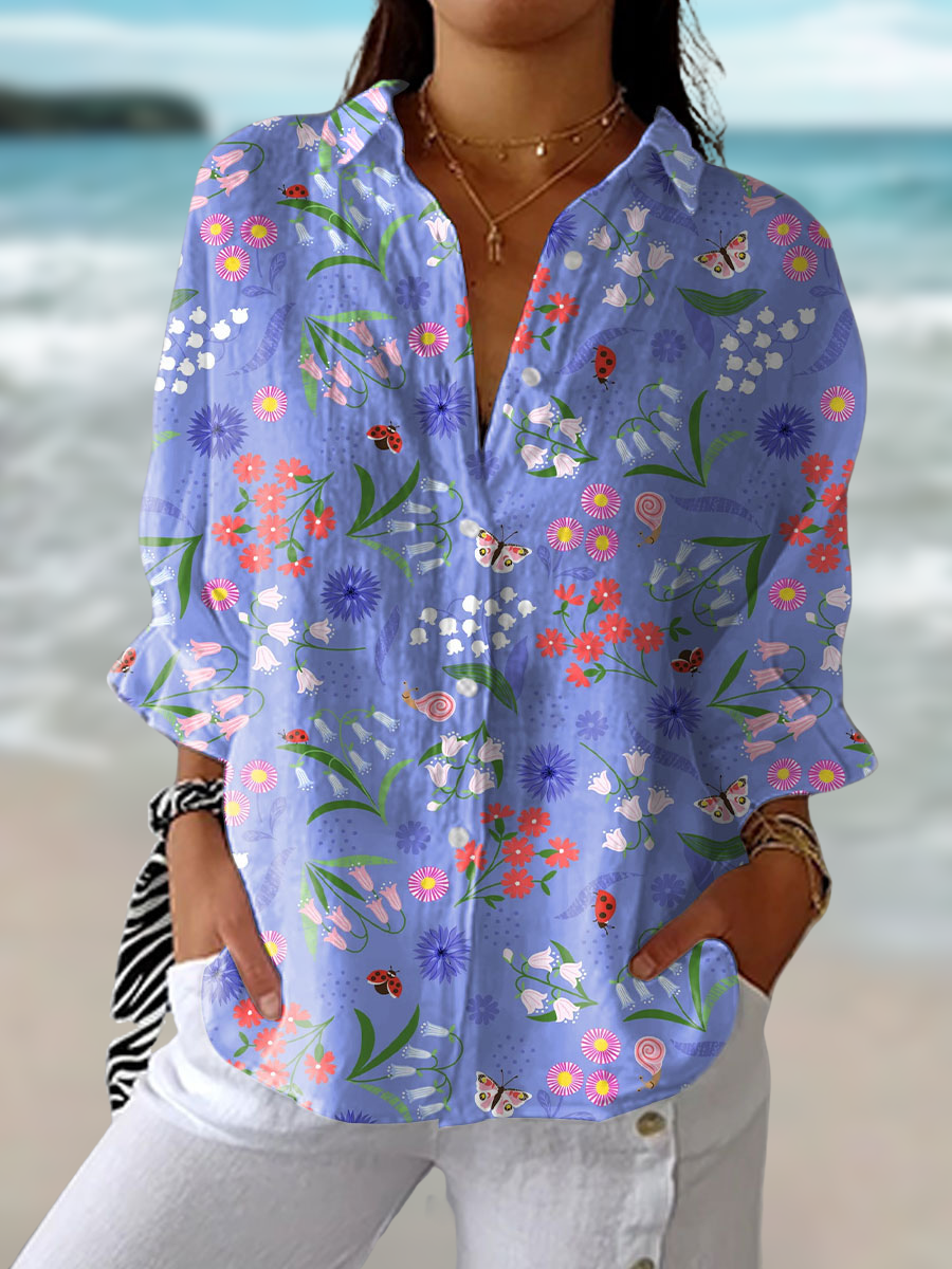 Floral Garden Women's Blouse - Luxivelle