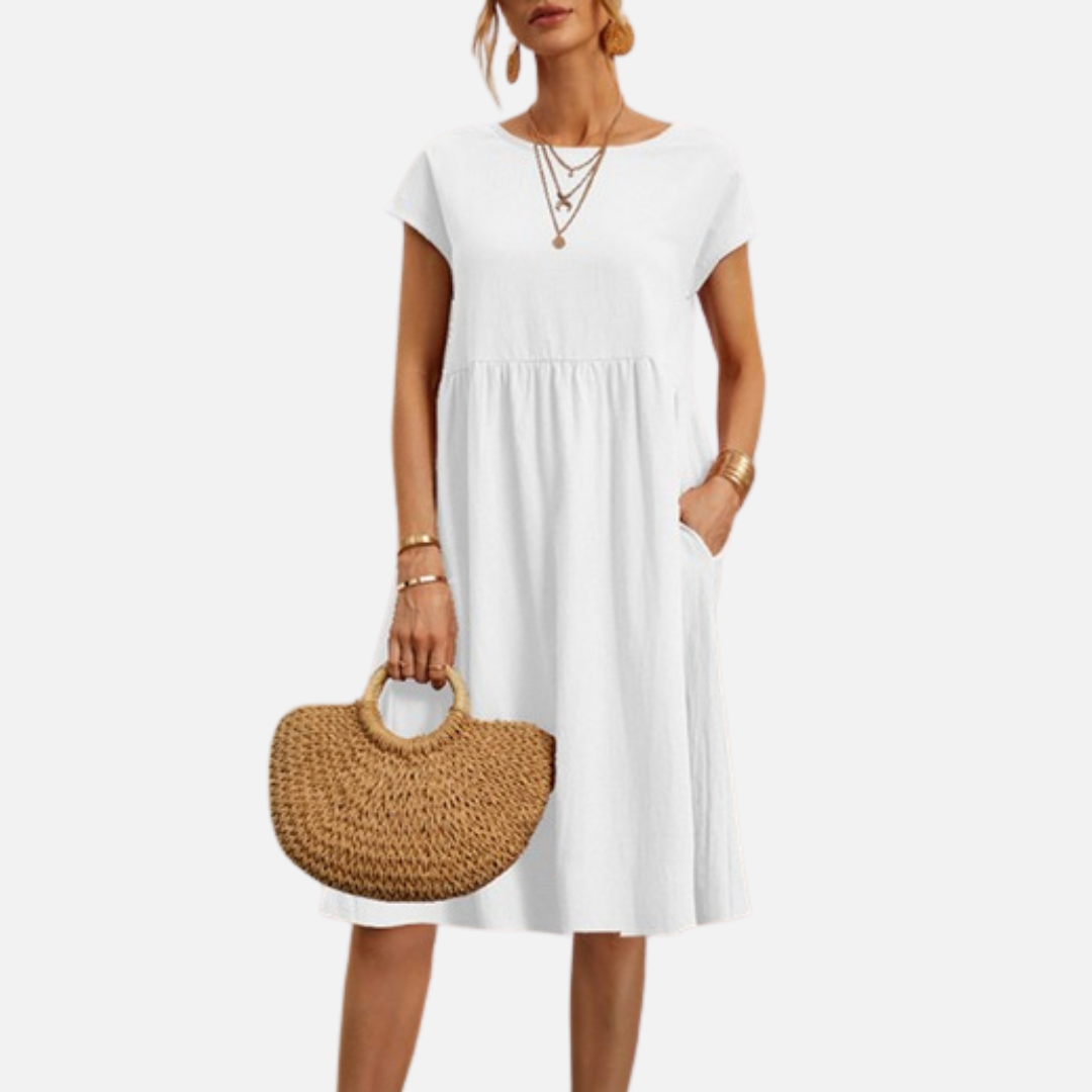 Women’s Linen Dress Short Sleeve