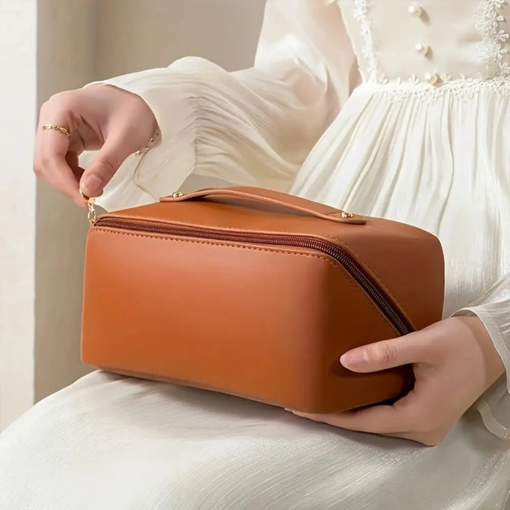 Premium Travel Makeup Case - Compact Cosmetic Organizer