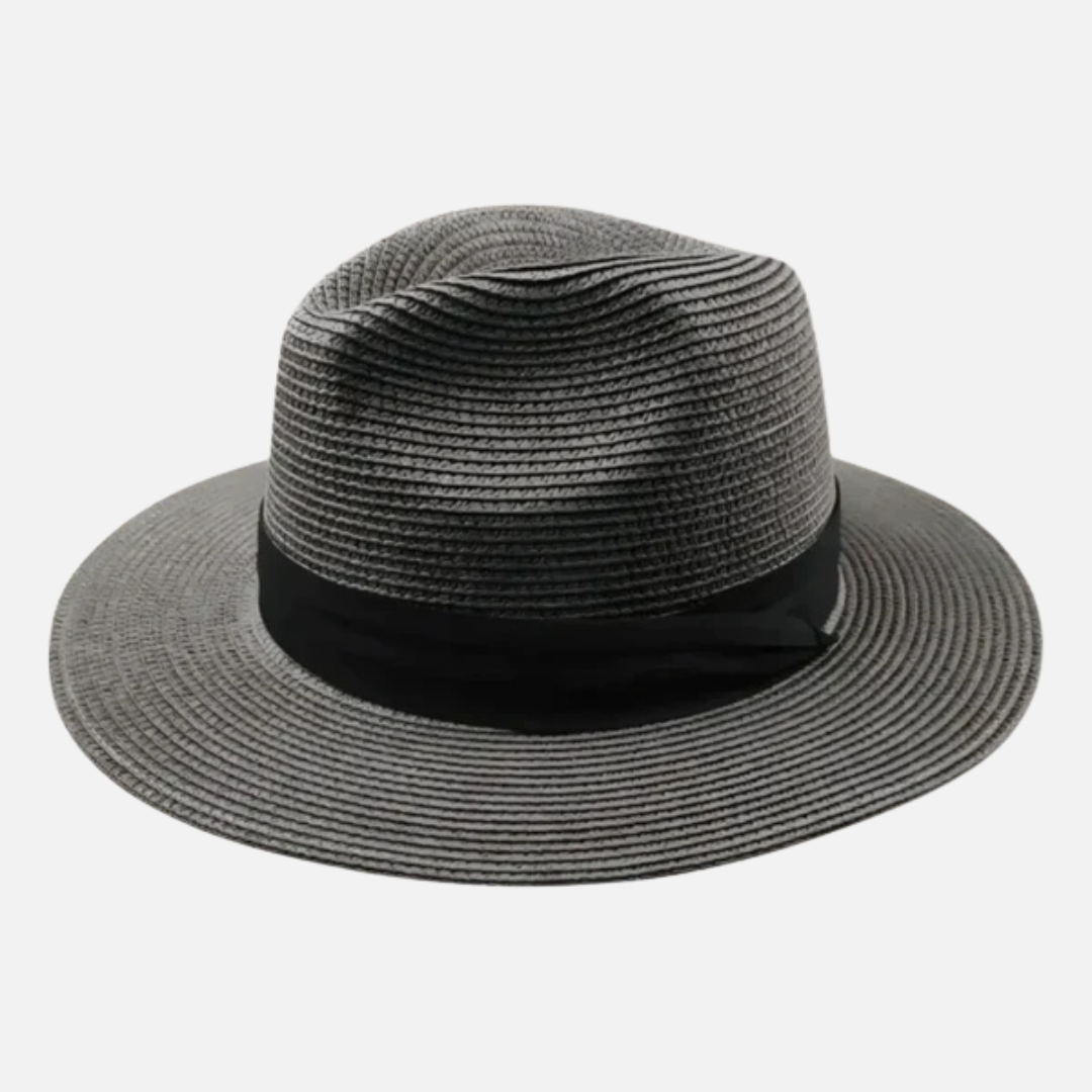 Men's Classic Panama Hat - Handwoven Straw Fedora Summer Sun Hat