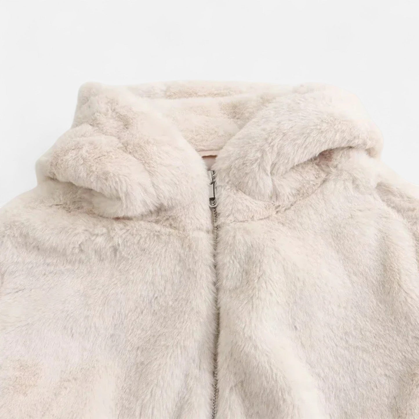 Women's Oversized Plush Faux Fur Hooded Coat