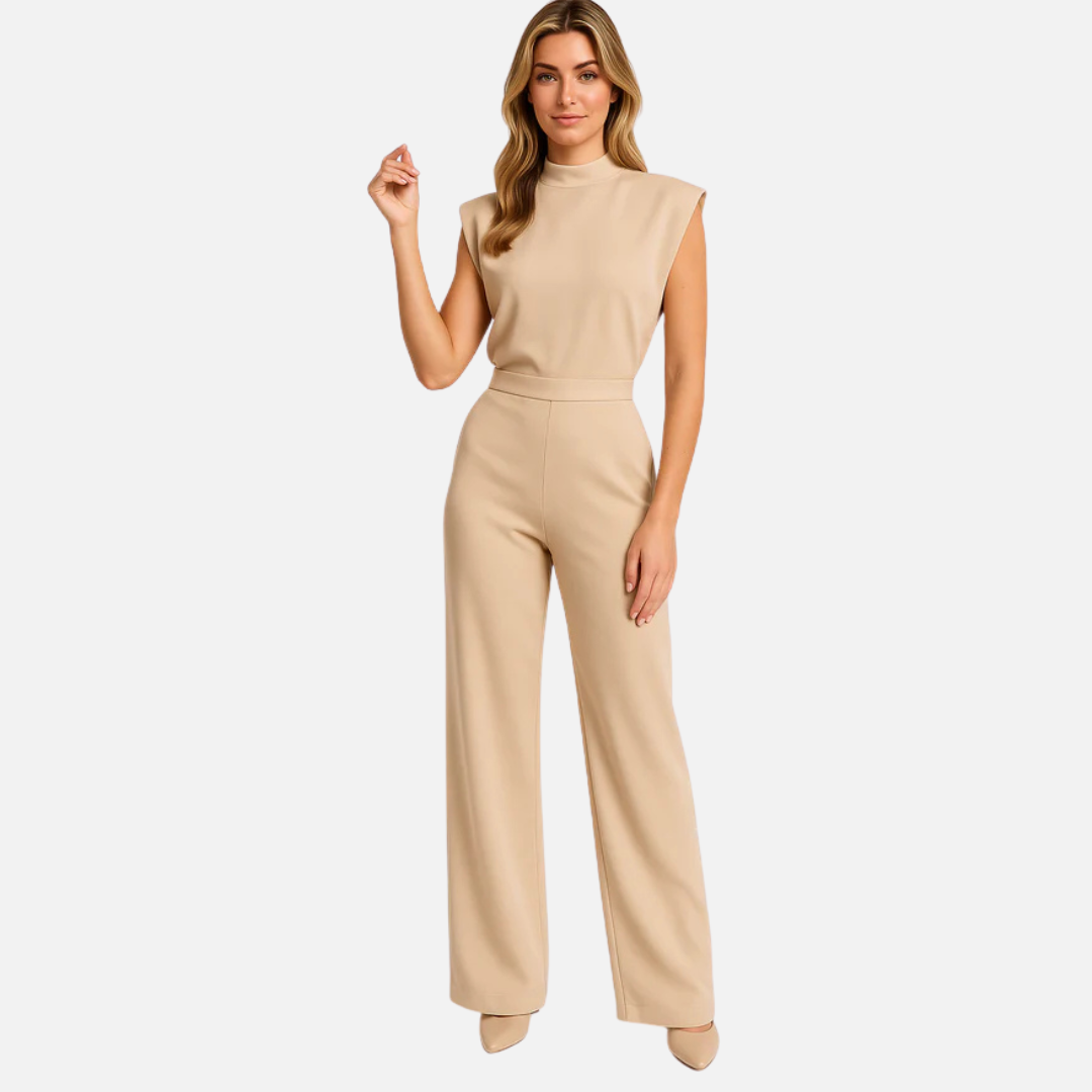 Elsa | Women's Satin High Neck Jumpsuit
