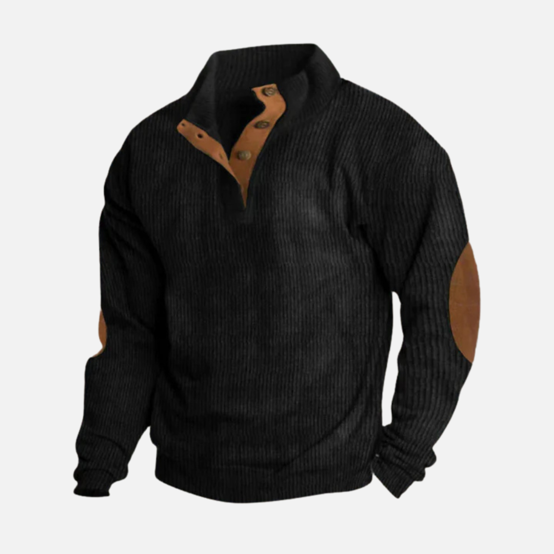 Angus | Men's Ribbed Button Sweater